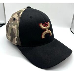 Hooey Mens Hat Flex Fit S/M Chris Kyle Camo Camouflage Fitted Raised Logo Rodeo